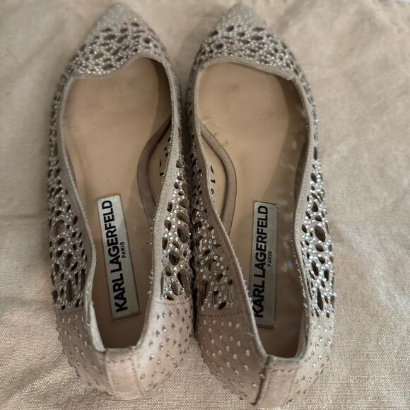 KARL LAGERFELD 😎 Paris: “The Nina” - Diamond Studded Slip-On Flats (Size 7) - Picture 10 of 15